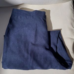 Alfred Dunner Navy Pant Straight Leg Size 12 short